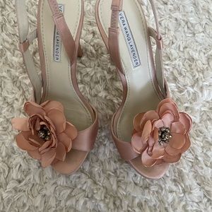 Vera wang formal heels - only worn once for my wedding.  Light peach color